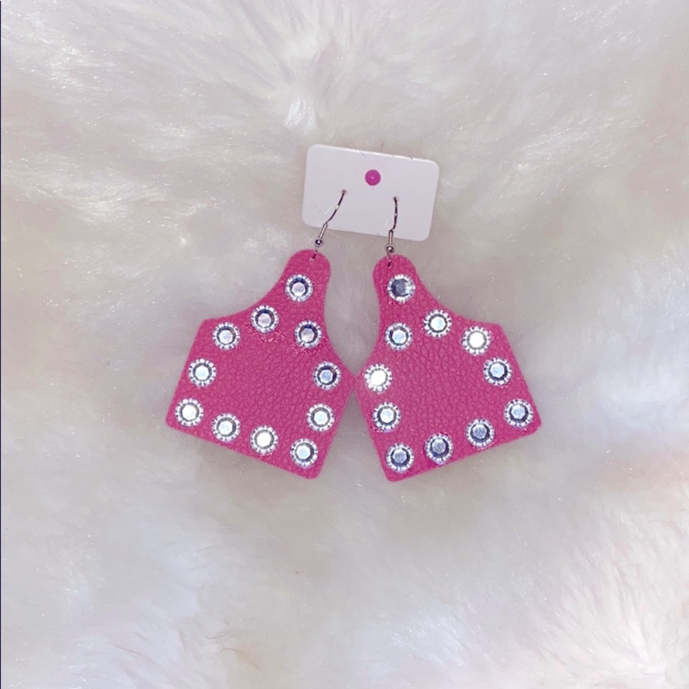 Faux leather earrings